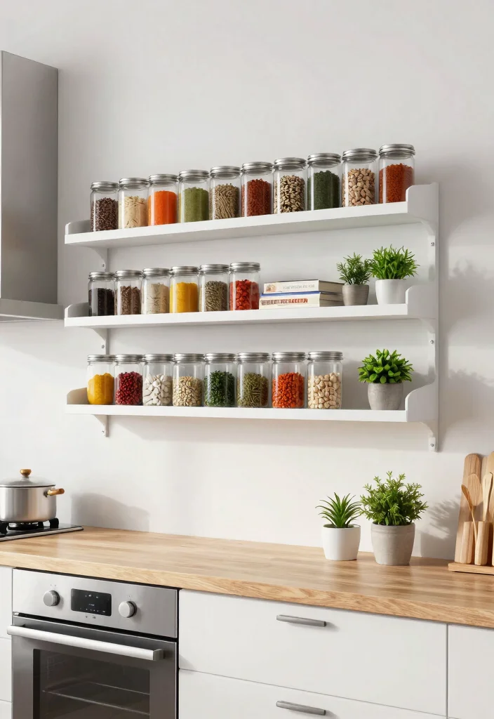 15 Clean White Wall Rack Ideas for Minimalist Decor 7 15 Clean White Wall Rack Ideas for Minimalist Decor 7. Kitchen Spice Rack Shelving 0