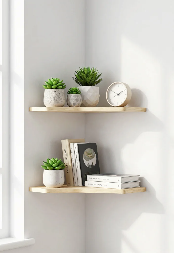 15 Clever Corner Wall Shelf Ideas for Awkward Spaces 1. Floating Shelf Designs 0