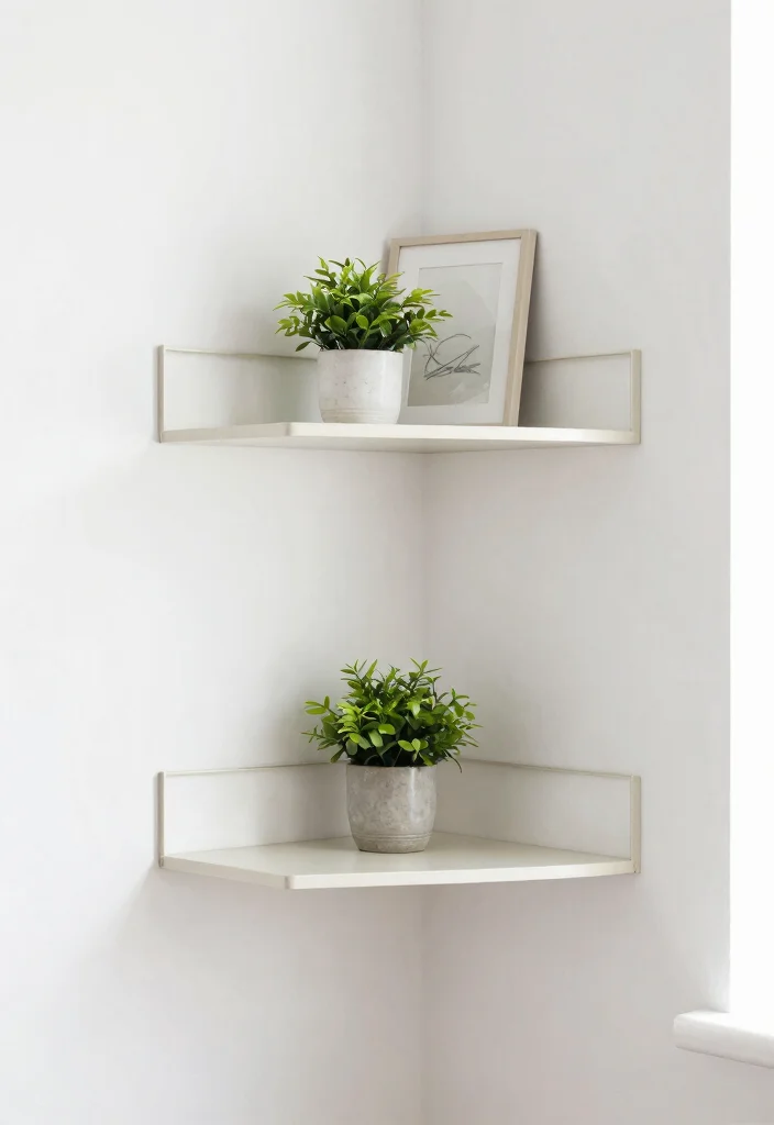 15 Clever Corner Wall Shelf Ideas for Awkward Spaces 10. Minimalist Corner Shelves 0