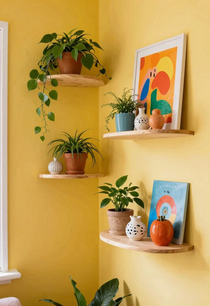 15 Clever Corner Wall Shelf Ideas for Awkward Spaces 7. Round Corner Shelves 0