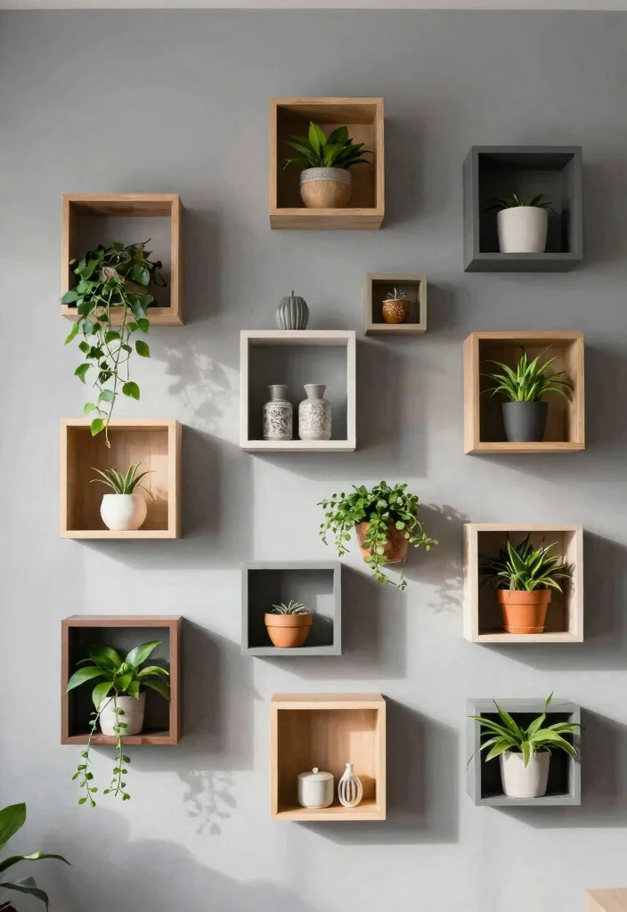 15 Clever Corner Wall Shelf Ideas for Awkward Spaces 8. Wall Mounted Cube Shelves 0