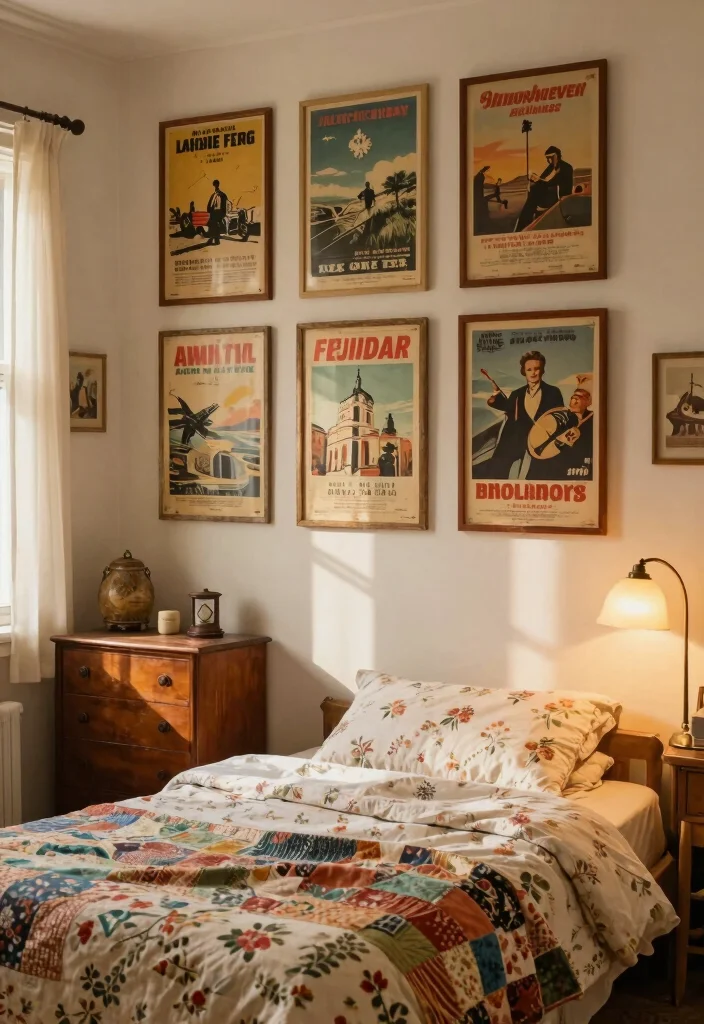 15 Cool Bedroom Poster Ideas Wall Art Aesthetic 4. Vintage Poster Art 0