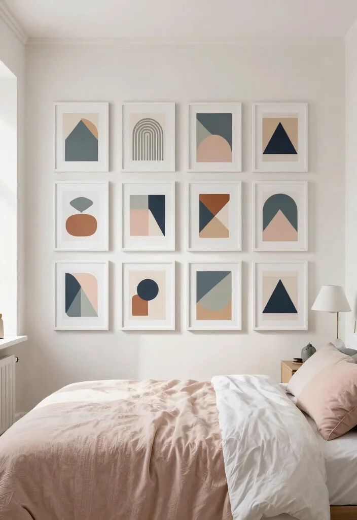15 Cool Bedroom Poster Ideas Wall Art Aesthetic 7. Geometric Prints 0