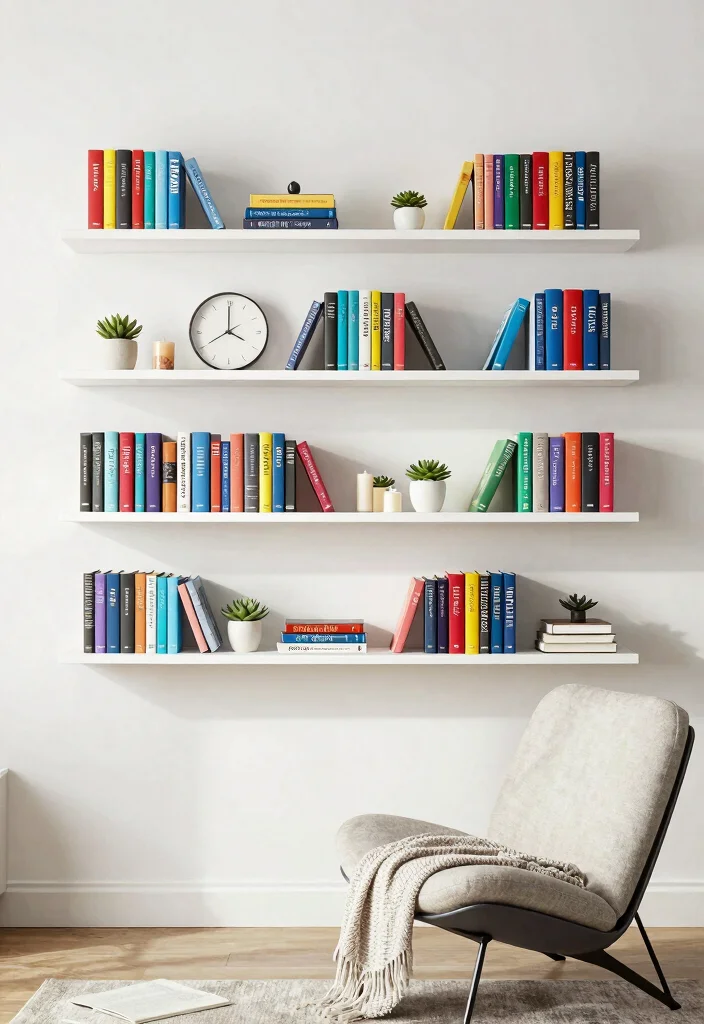 15 Cozy Book Shelf Wall Ideas for a Home Library 1. Floating Shelves for a Clean Look 0