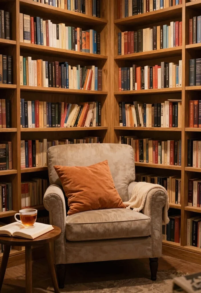 15 Cozy Book Shelf Wall Ideas for a Home Library 5. Create a Reading Alcove 0