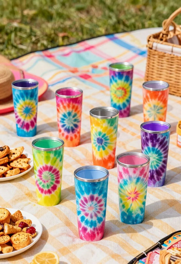 15 Creative Tumbler Ideas for Personalized Gifts So Cute 11. Colorful Tie Dye Tumbler 0