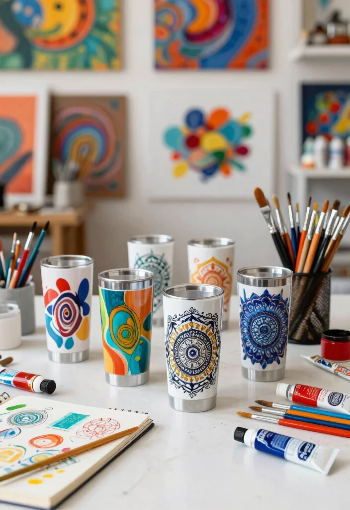 15 Creative Tumbler Ideas for Personalized Gifts So Cute 5. Artistic Patterns 0