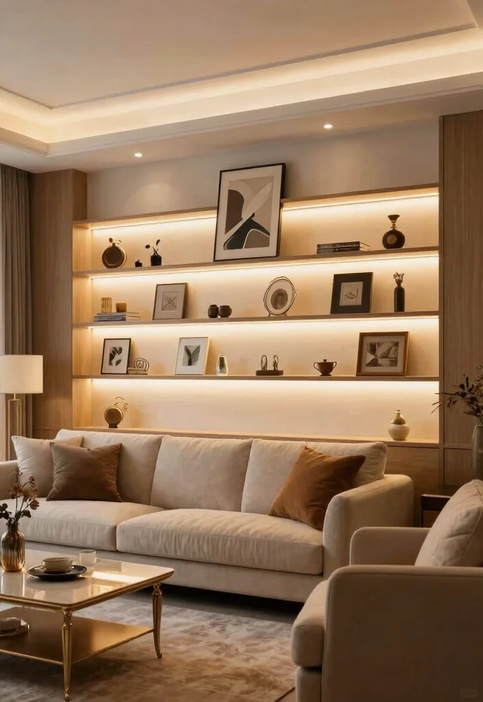 15 Custom In Wall Shelf Ideas Built In Niches 8. Custom Lighting Solutions 0