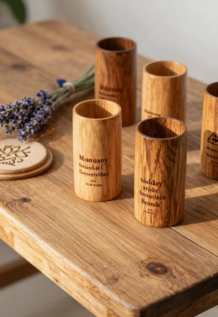 15 Custom Tumbler Cups Ideas for Small Businesses 4. Engraved Wooden Tumbler 0