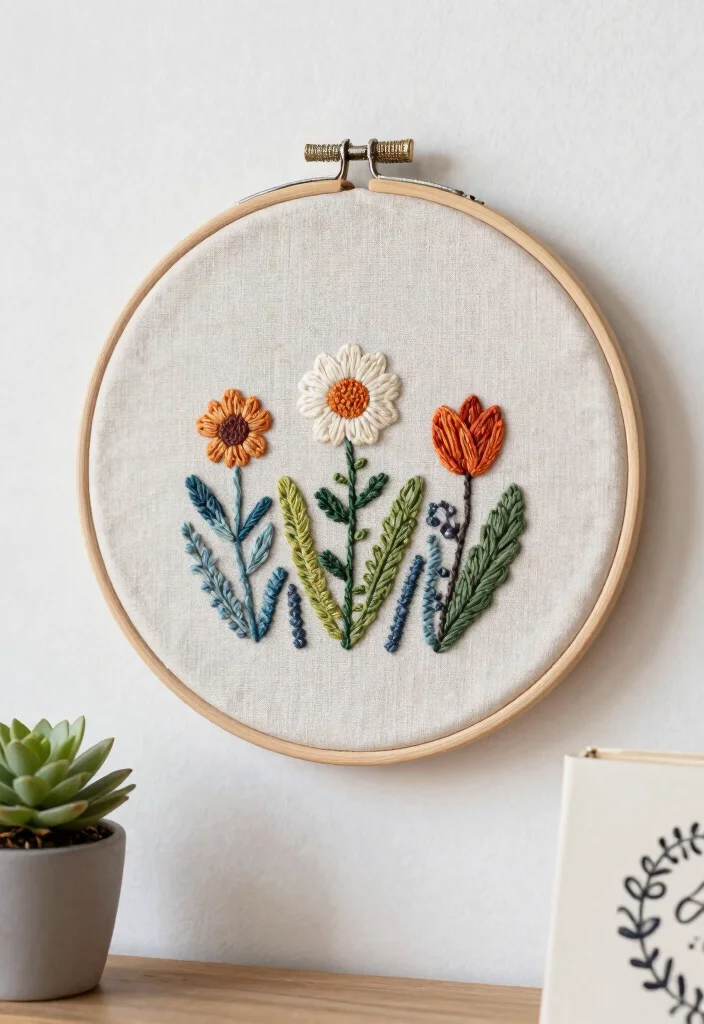 15 Genius Easy DIY Wall Art Ideas Look Expensive 10. Embroidered Wall Art 0