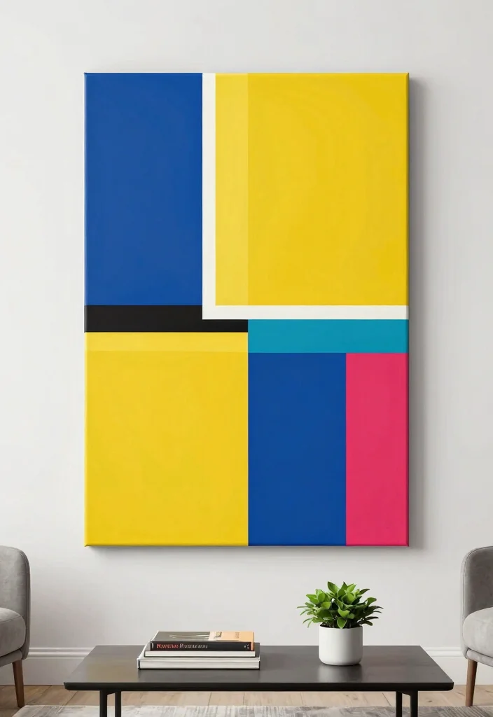 15 Genius Easy DIY Wall Art Ideas Look Expensive 9. Color Blocked Canvas Art 0