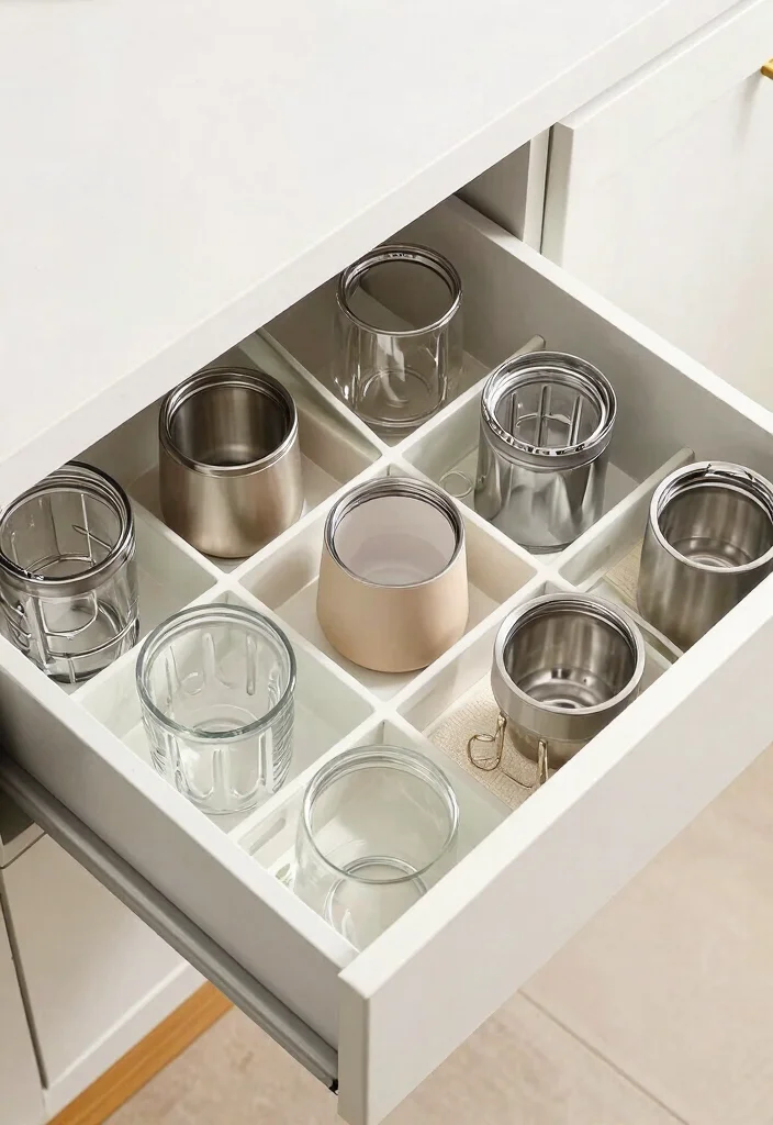 15 Smart Tumbler Storage Ideas to End Cup Clutter 13. Drawer Dividers 0