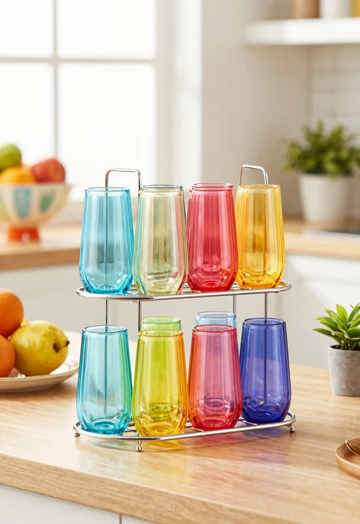 15 Smart Tumbler Storage Ideas to End Cup Clutter 14. Color Coded Tumbler Rack 0