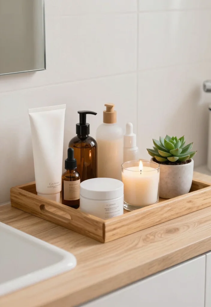 15 Space Saving Bathroom Wall Storage Ideas Spa Vibe 10. Stylish Display Trays 0