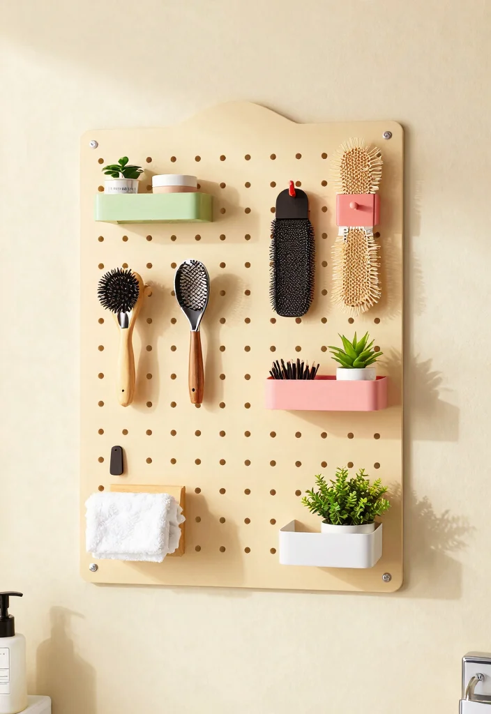 15 Space Saving Bathroom Wall Storage Ideas Spa Vibe 12. Simple Pegboards 0