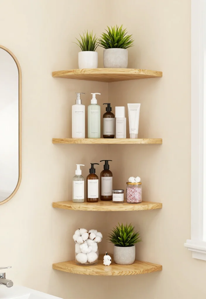 15 Space Saving Bathroom Wall Storage Ideas Spa Vibe 3. Corner Shelves for Maximizing Space 0