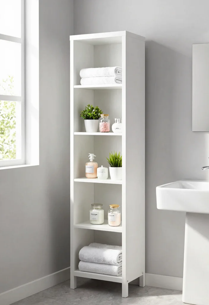 15 Space Saving Bathroom Wall Storage Ideas Spa Vibe 5. Vertical Shelving Units 0