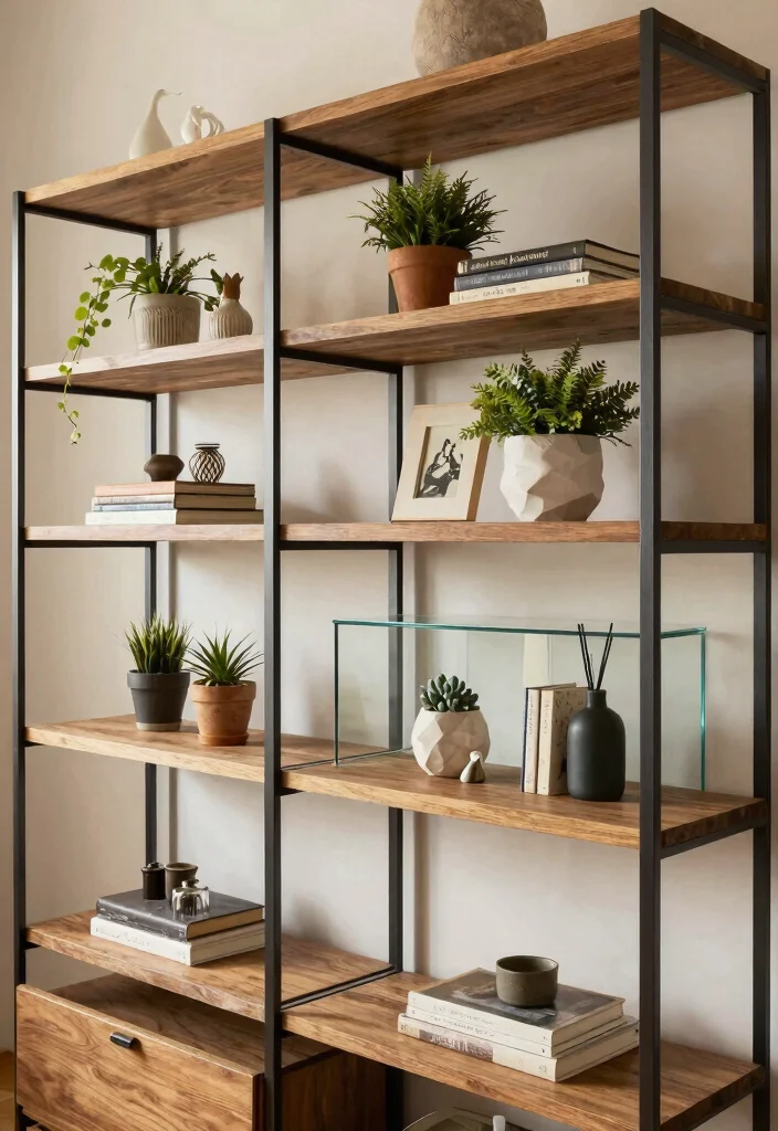 15 Stunning Wall Shelf Inspiration Photos for Pinterest 14. Mixed Material Shelving 0