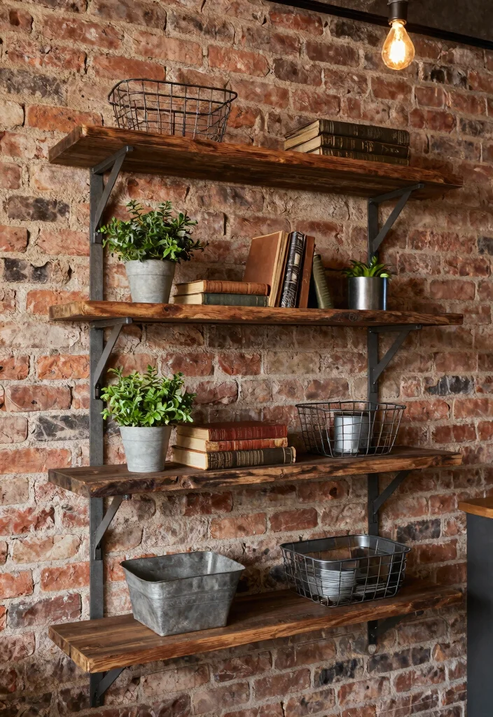 15 Stunning Wall Shelf Inspiration Photos for Pinterest 2. Industrial Chic Shelving 0