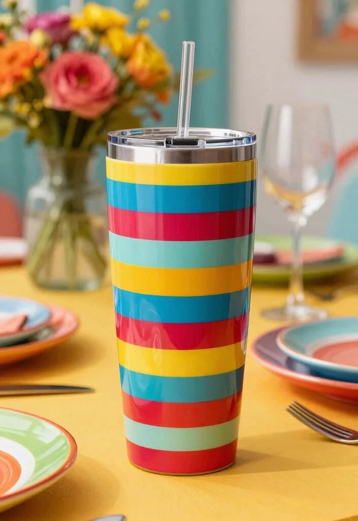 15 Trendy Tumbler Wraps Designs for Instant Makeovers 13. Bold Stripes 0