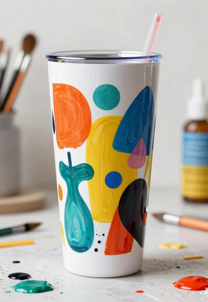 15 Trendy Tumbler Wraps Designs for Instant Makeovers 9. Artistic Abstracts 0