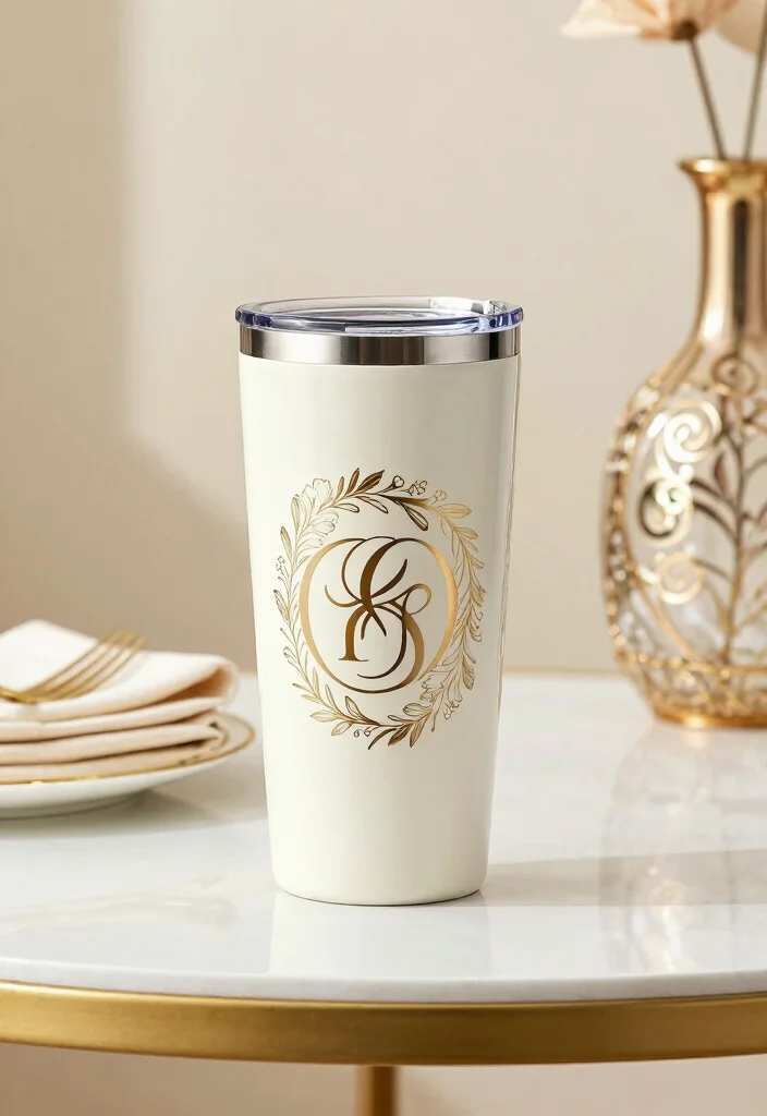 17 Amazing 20 oz Tumbler Ideas for Custom Cups 13. Custom Monogram Tumblers 0