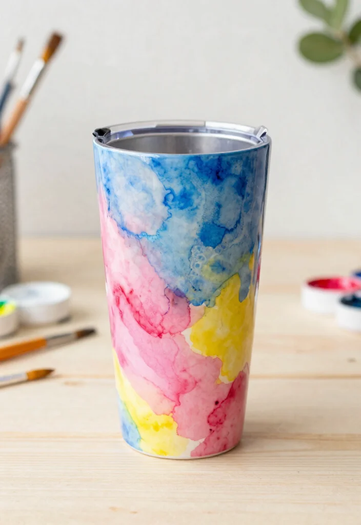 17 Amazing 20 oz Tumbler Ideas for Custom Cups 3. Whimsical Watercolor Wonders 0