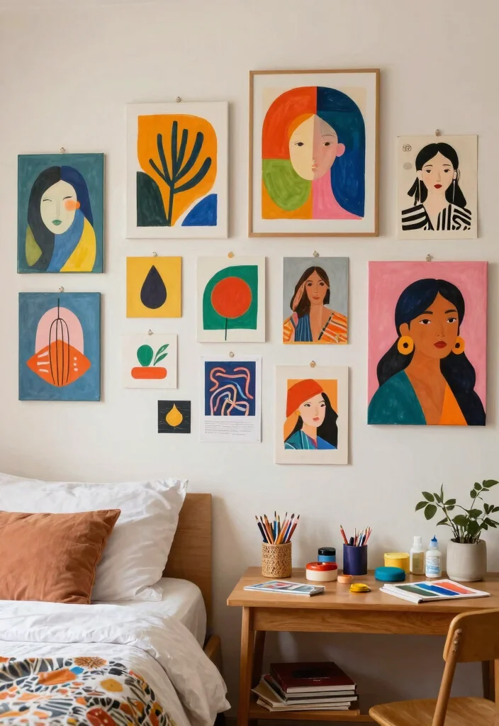 17 Dreamy Wall Art Ideas for a Bedroom Makeover 10. DIY Art Projects 0