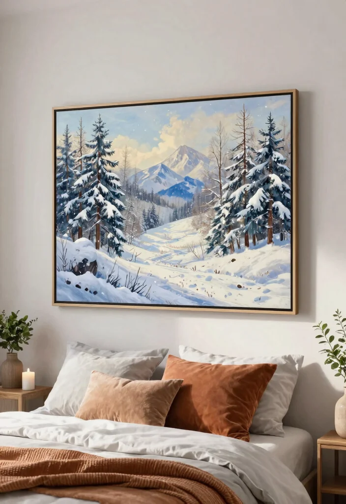 17 Dreamy Wall Art Ideas for a Bedroom Makeover 17. Art with a Seasonal Theme 0