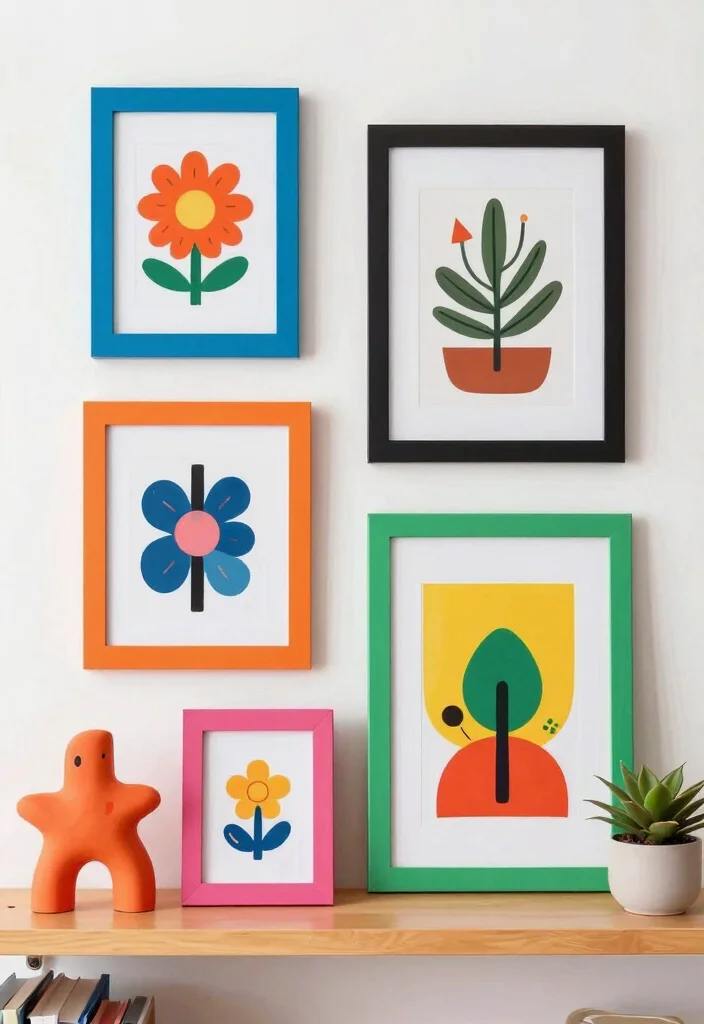 21 Aesthetic Wall Shelf Decor Ideas Pro Styling Tips 20. Playful Wall Art 0