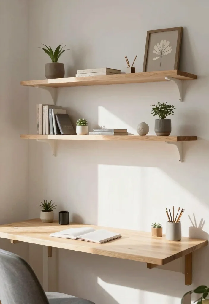 21 Best Aesthetic Wall Shelf Ideas for Room Makeovers 14. Wall Mounted Desks 0