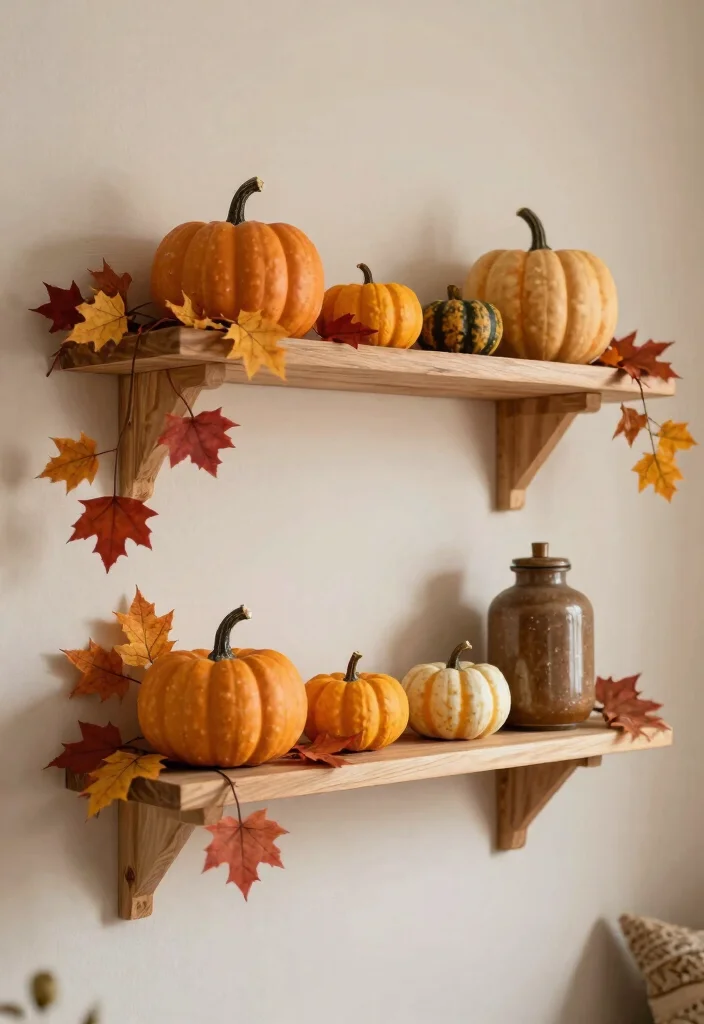 21 Best Aesthetic Wall Shelf Ideas for Room Makeovers 19. Seasonal Rotations 0