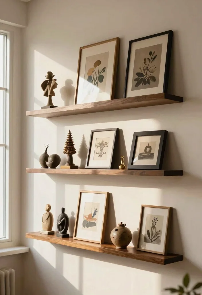 21 Best Aesthetic Wall Shelf Ideas for Room Makeovers 4. Artistic Arrangements 0