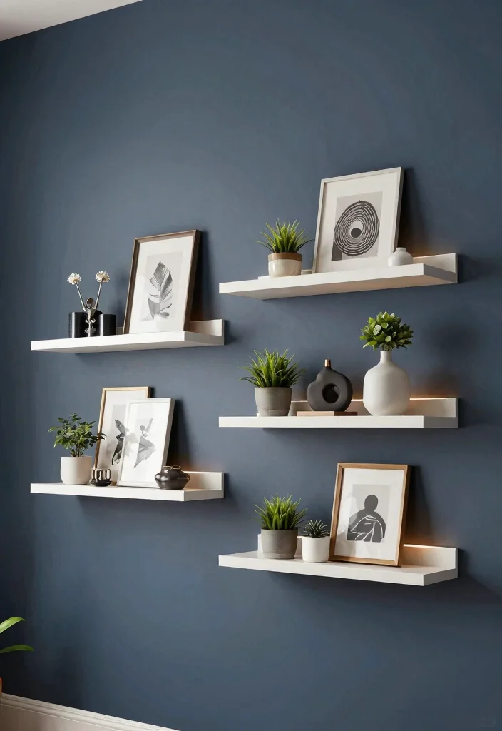 21 Best Aesthetic Wall Shelf Ideas for Room Makeovers 8. Floating Dreams 0