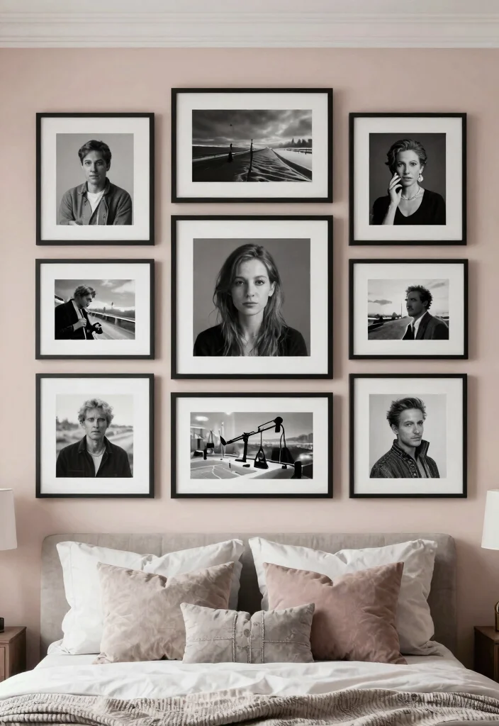 21 Cozy Bedroom Wall Art Ideas for a Dreamy Space 13. Black and White Photography 0