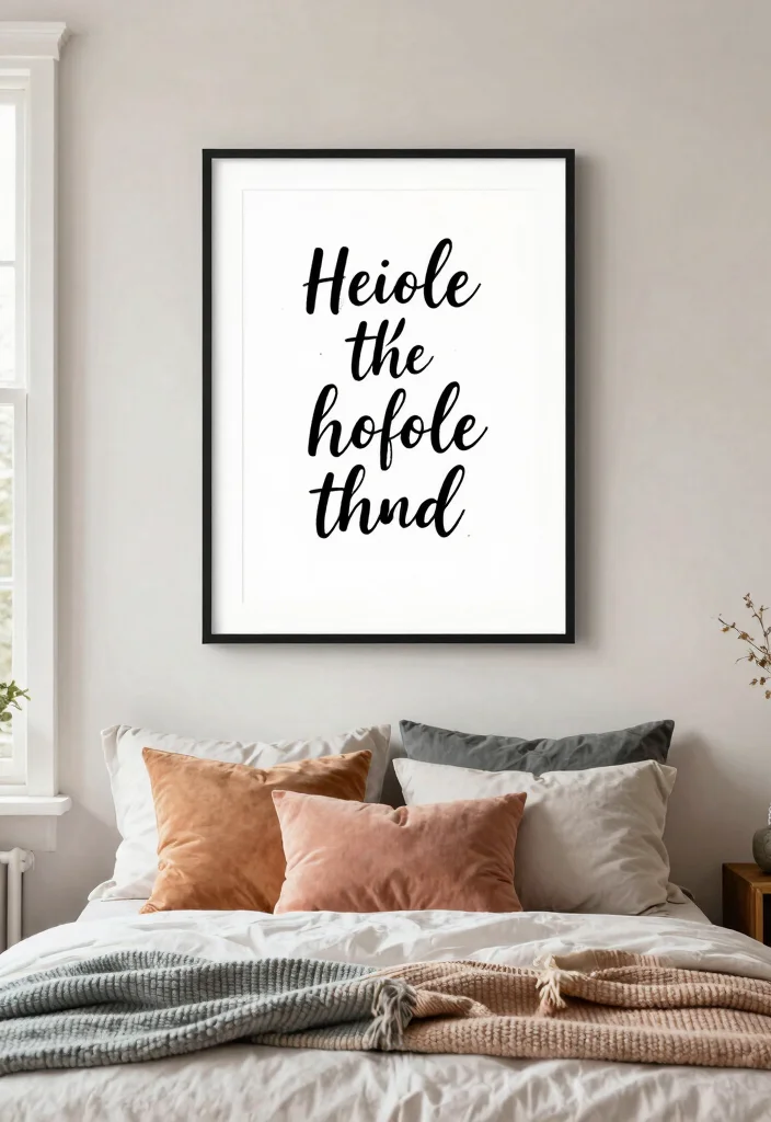 21 Cozy Bedroom Wall Art Ideas for a Dreamy Space 15. Inspirational Quotes 0