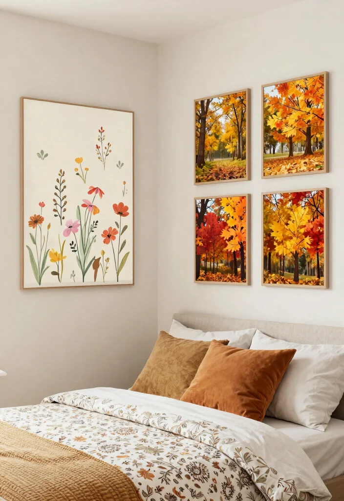 21 Cozy Bedroom Wall Art Ideas for a Dreamy Space 21. Seasonal Decor Swaps 0