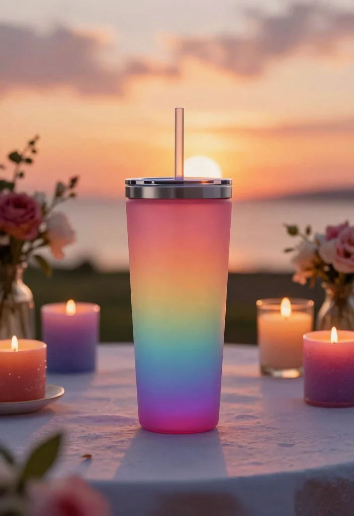 21 Cute Tumbler Ideas for Everyday Hydration Aesthetic 14. Gradient Color Tumblers 0