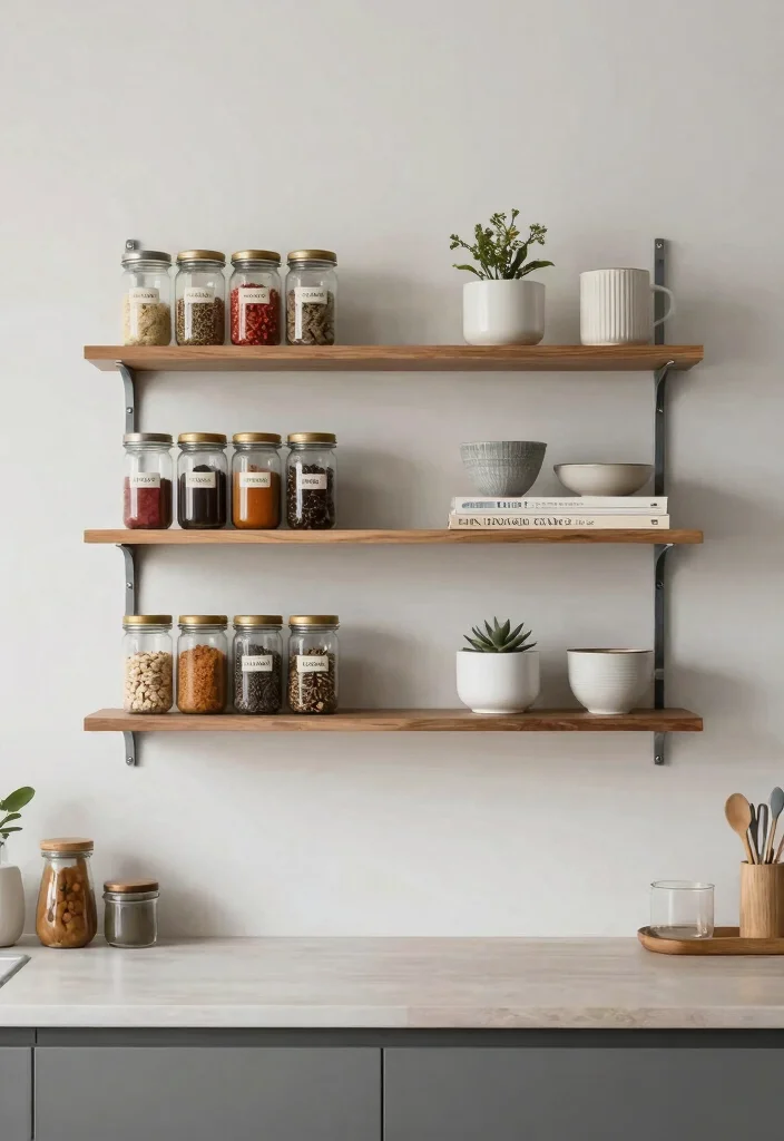 21 Sleek Floating Shelf Wall Ideas for a Minimalist Vibe 11. Vertical Floating Shelves for Small Spaces 0
