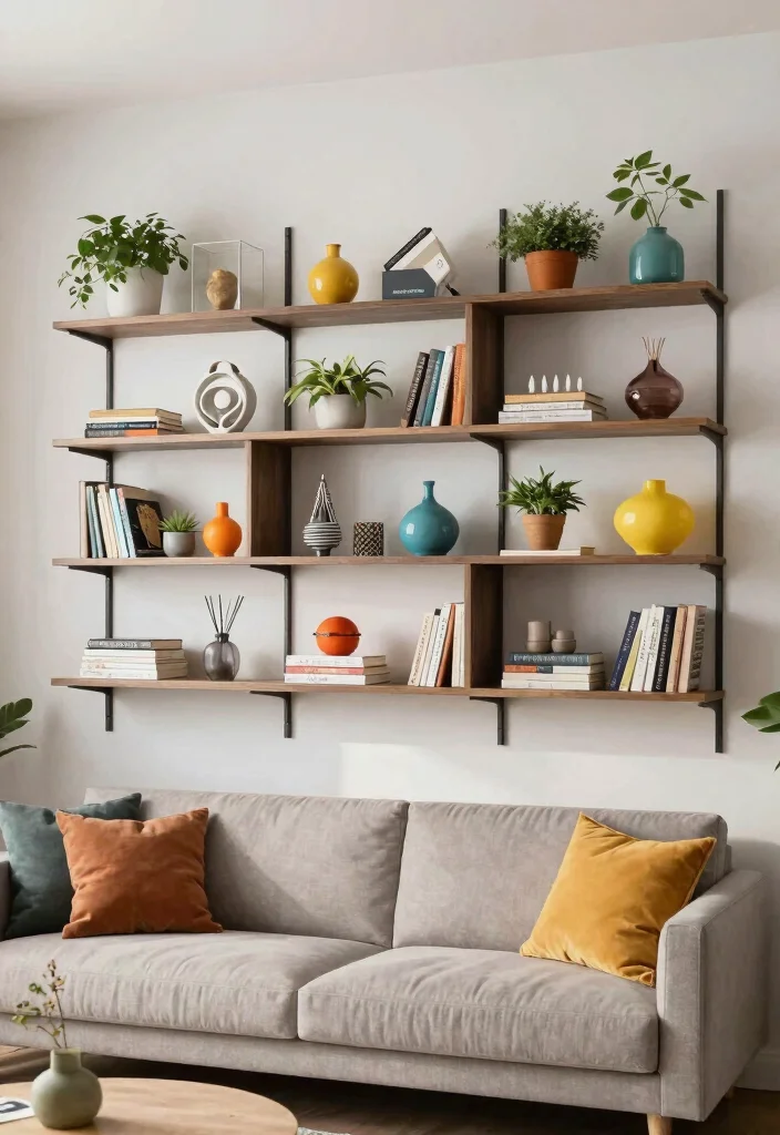 21 Sleek Floating Shelf Wall Ideas for a Minimalist Vibe 12. Customizable Modular Shelving 0