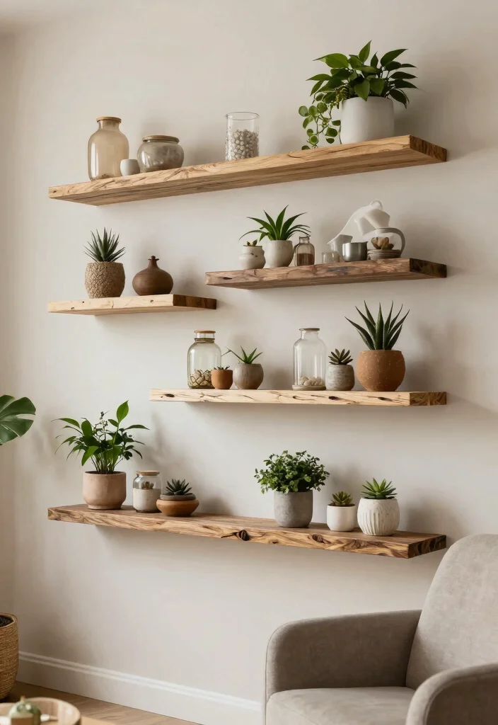 21 Sleek Floating Shelf Wall Ideas for a Minimalist Vibe 15. Eco Friendly Recycled Materials 0