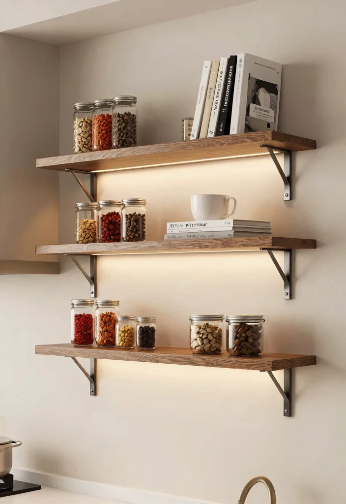 21 Sleek Floating Shelf Wall Ideas for a Minimalist Vibe 19. Floating Shelves with Decorative Brackets 0