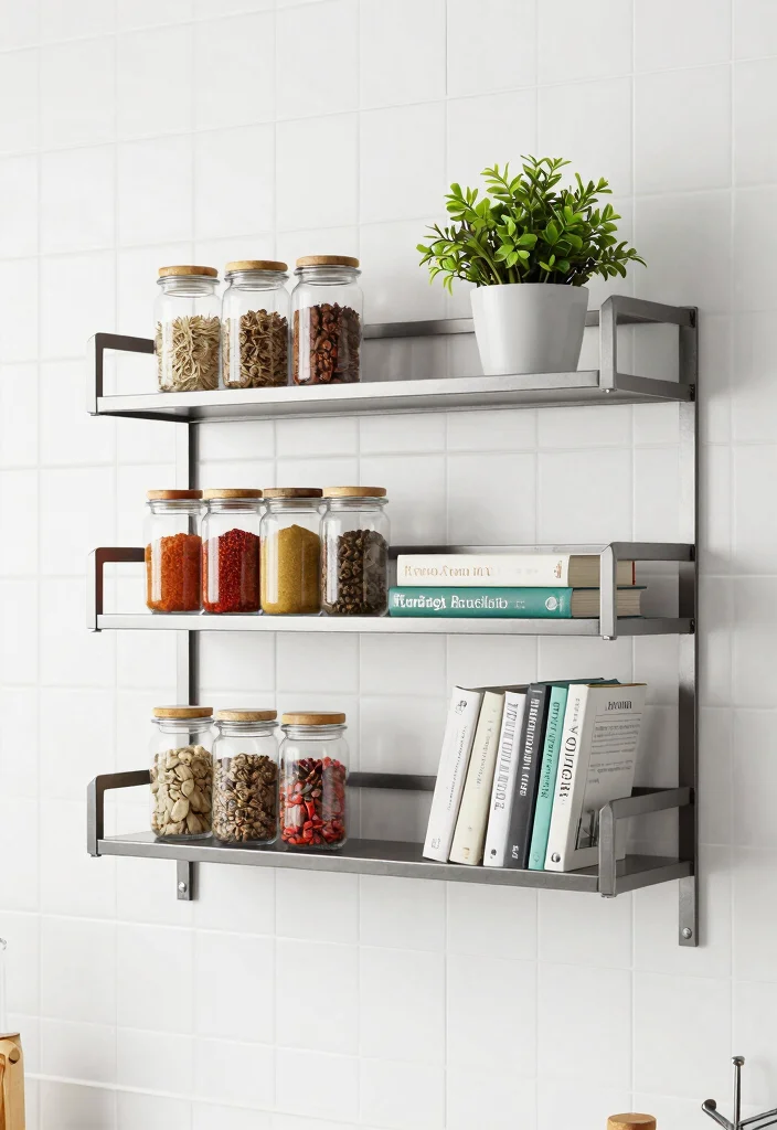 21 Sleek Floating Shelf Wall Ideas for a Minimalist Vibe 5. Minimalist Metal Shelves 0