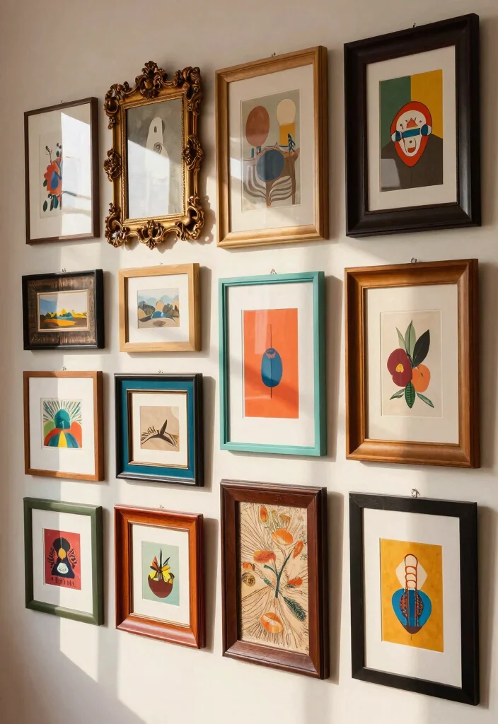 21 Stunning Gallery Wall Art Ideas Bohemian Style 1. Eclectic Mix of Frames 0