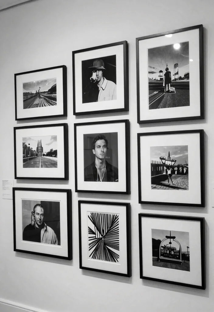 21 Stunning Gallery Wall Art Ideas Bohemian Style 17. Black and White Elegance 0