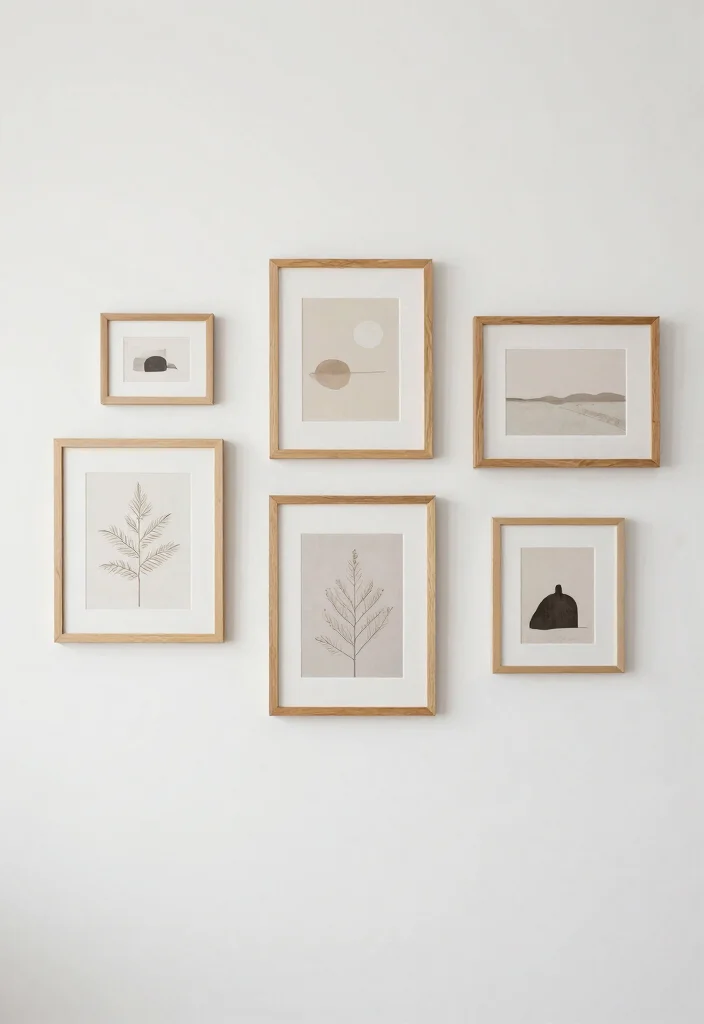 21 Stunning Gallery Wall Art Ideas Bohemian Style 5. Minimalist Boho Vibe 0