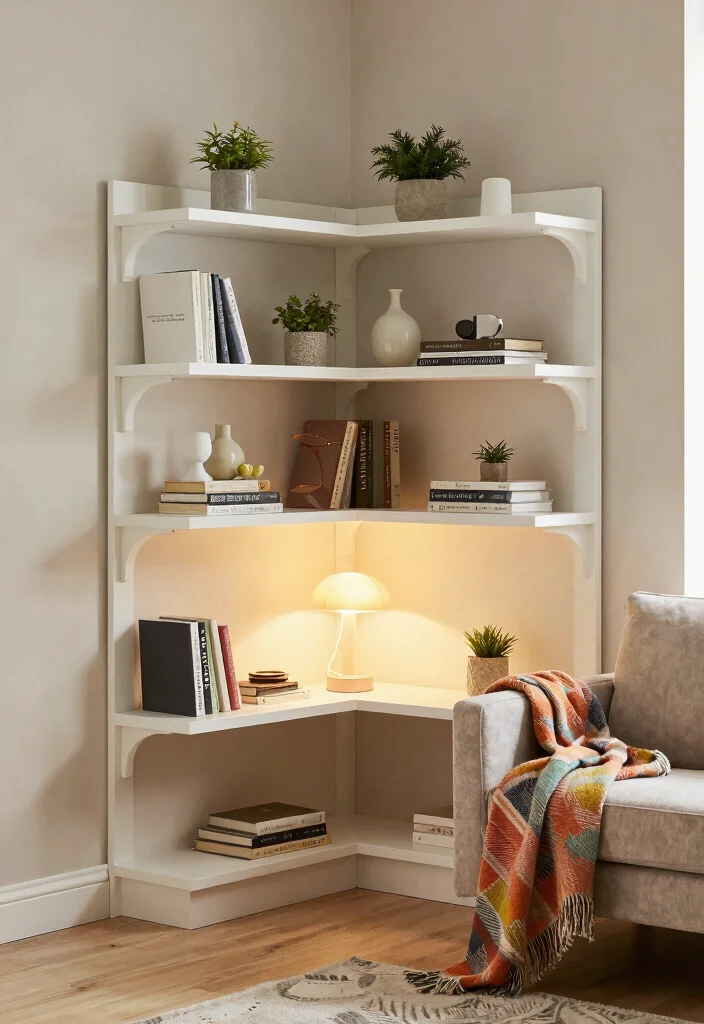 21 Stunning Living Room Wall Shelf Ideas Designer Look 2. Corner Shelves 0