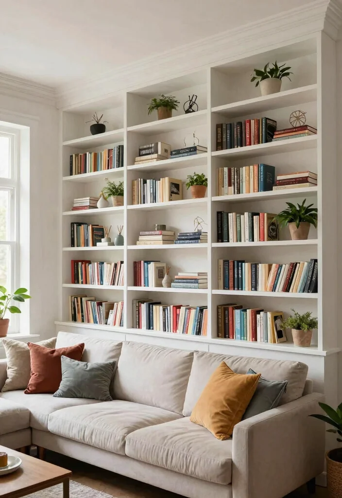 21 Stunning Living Room Wall Shelf Ideas Designer Look 6. Wall Mounted Bookcases 0