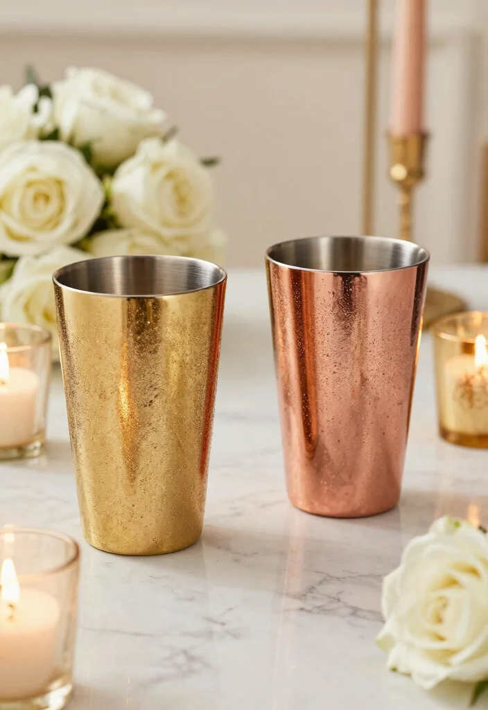 21 Stunning Tumbler Designs for Your Next Craft Project Must Try 4. Elegant Metallics 0