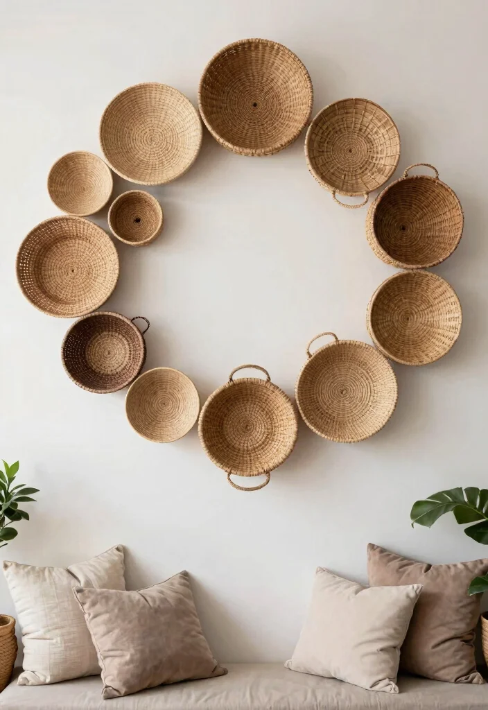 21 Ultimate Room Wall Art Ideas for Every Aesthetic 11. Woven Baskets 0